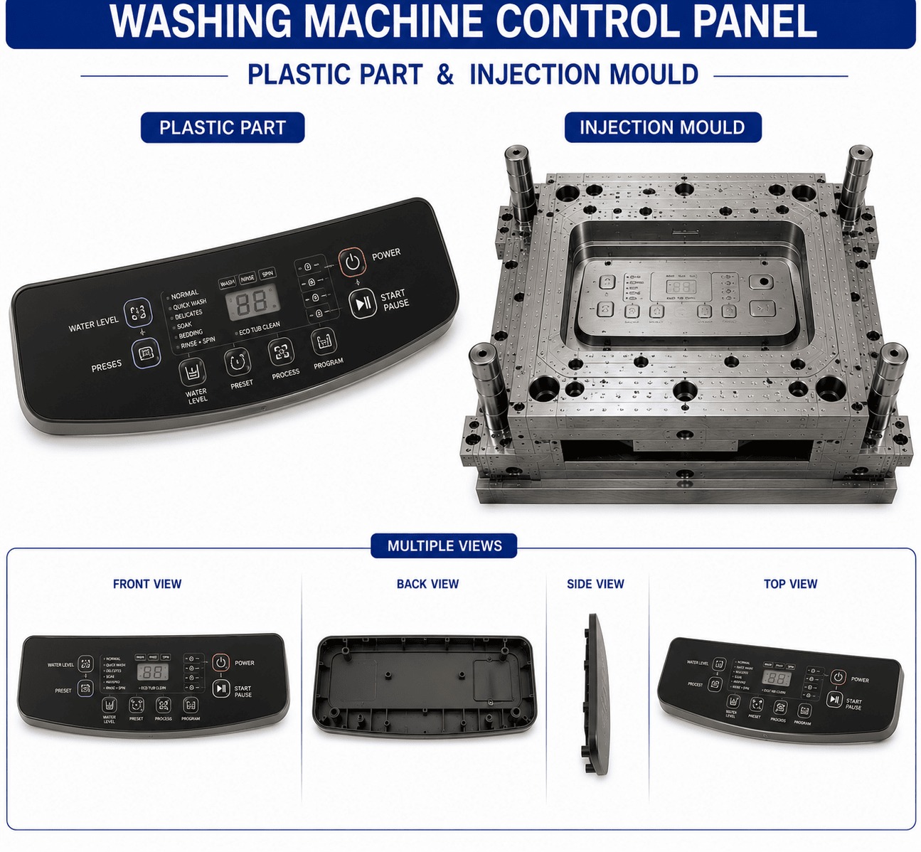 Washing Machine Plastic Control Panel